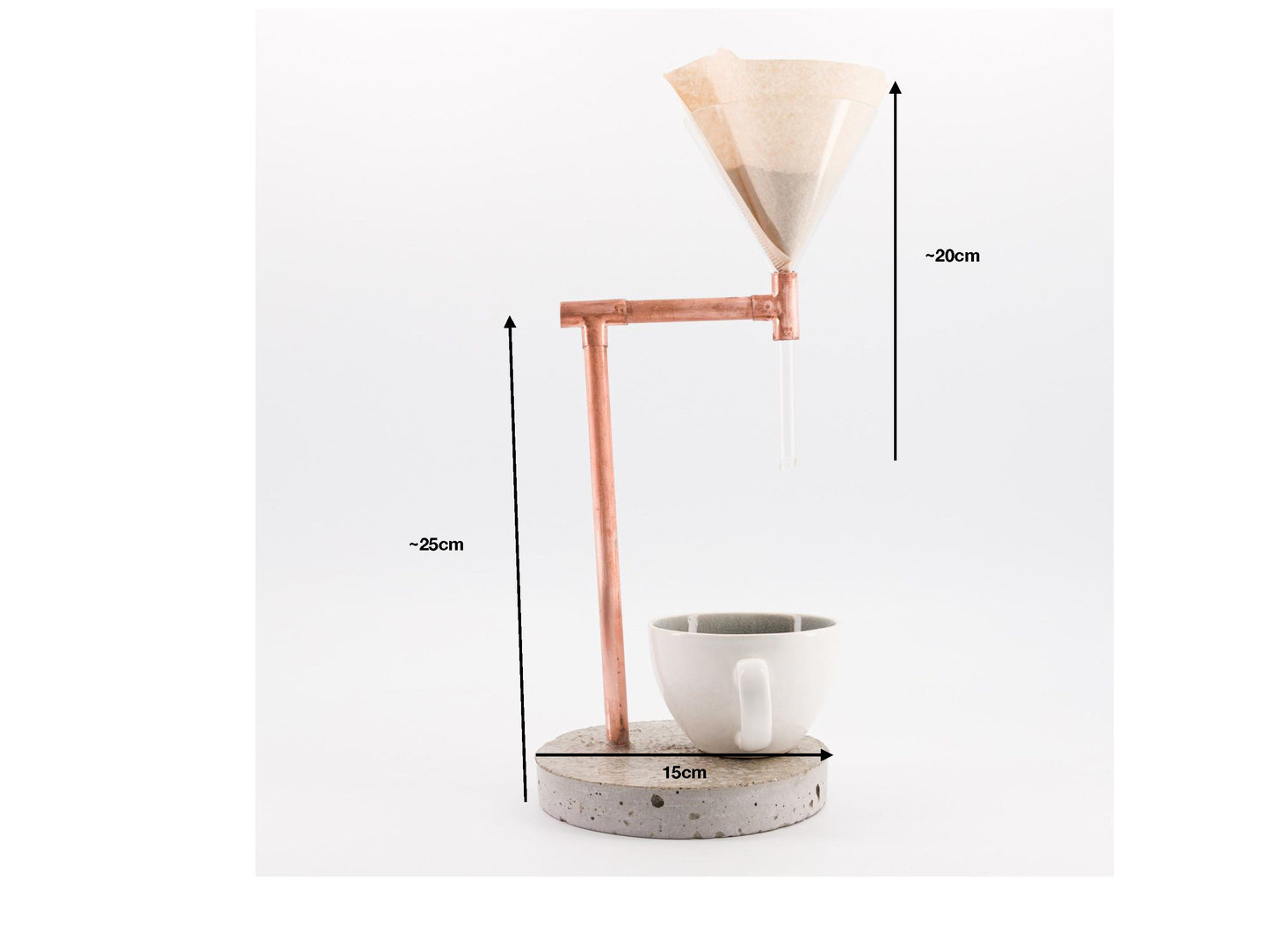 Cafetière Artisanale en Béton Recyclé - Cabé - Design Eco-Responsable et Durable